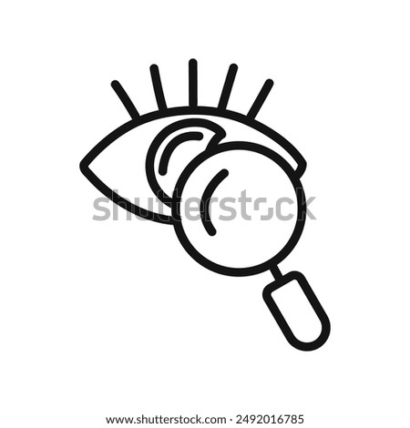 oculist icon linear graphics set vector