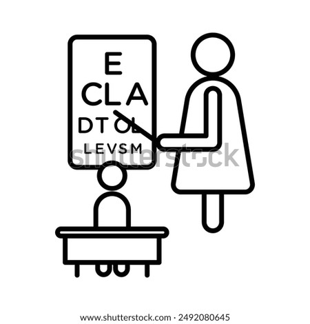 oculist icon linear logo mark in black and white