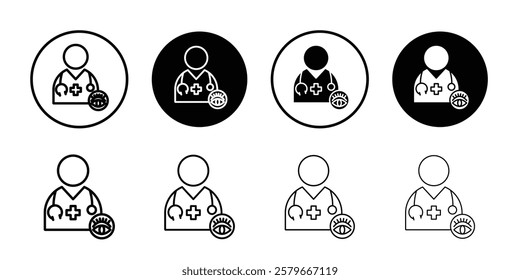 oculist icon Outline thin set pack series