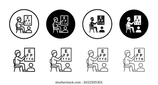 oculist icon simple outline vector sign