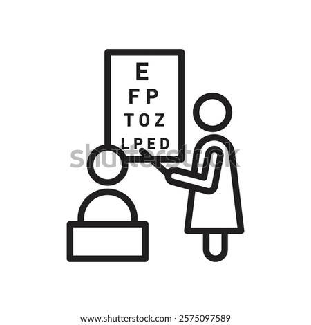 oculist icon Simple thin outline