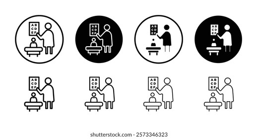 oculist icon vector line logo mark or symbol set collection outline style