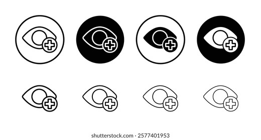 oculist icon Vector logo set flat