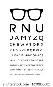 Oculist letters in many sizes