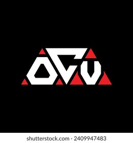 OCV Dreieck Buchstaben Logo Design mit Dreieck Form. OCV Dreieck Logo Design Monogramm. OCV Dreieck Vektor Logo Vorlage mit roter Farbe. OCV Dreieckslogo Einfach, elegant und luxuriös.
