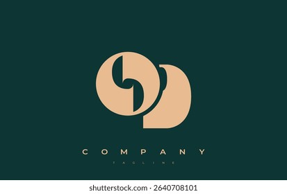 OD Abstract Geometric Logo Design. Modern and elegant logo design with simplistic typography elements, showcasing branding excellence.