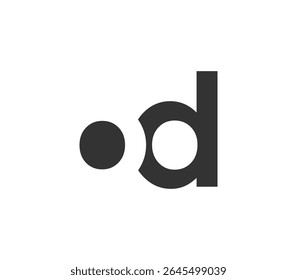 OD creative geometric initial based modern and minimal logo. Letter o d trendy fonts. Universal professional elegant techno vector design.