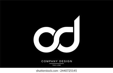 OD, DO Letras abstractas Logo Monograma Diseño Icono Fuente