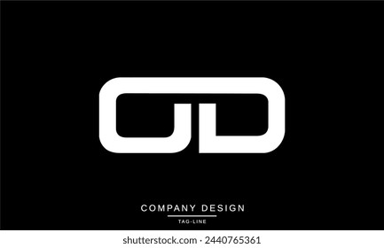 OD, DO Letras abstractas Logo Monograma Diseño Icono Fuente