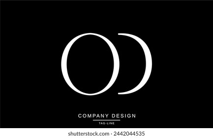 OD, DO Letras abstractas Logo Monograma Diseño Icono Fuente