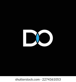 OD o DO abstract sobresaliente negocio profesional asombroso marca artística empresa de diferentes colores ilustración logo