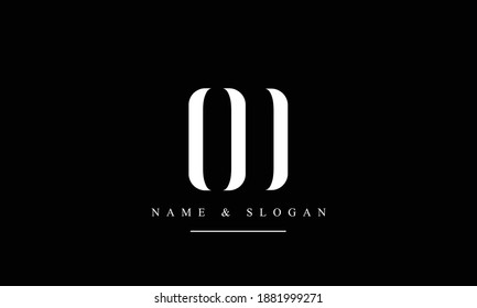 OD DO abstract vector logo monogram template