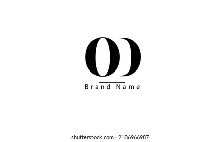 OD DO O D abstract vector logo monogram template