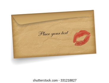 Od envelope with a stamp on lipstick 