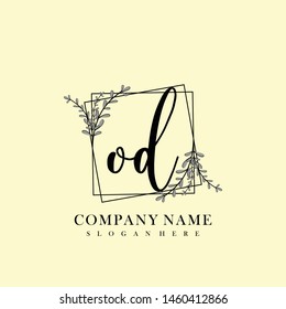 OD Initial beauty floral logo template