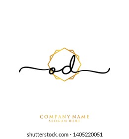 OD Initial handwriting logo template