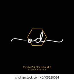 OD Initial handwriting logo template