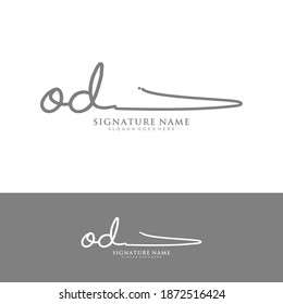 OD Initial letter handwriting and signature logo.