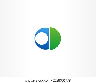 OD initial letter logo icon design