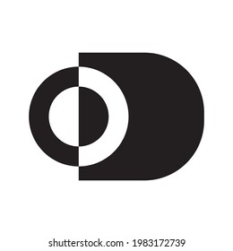 od initial letter vector logo