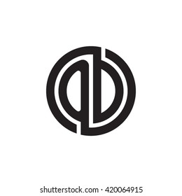 OD initial letters looping linked circle monogram logo