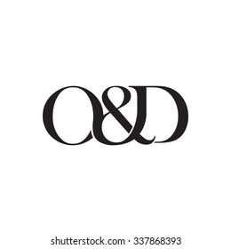 O&D Initial logo. Ampersand monogram logo
