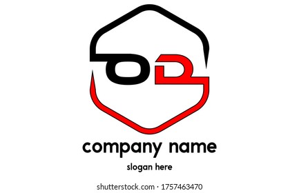 Diseño inicial del logotipo OD. logotipo de tipo de letra OD Ilustración vectorial - Ilustración de diseño de vectores.