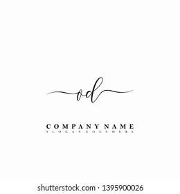 OD Initial luxury handwriting logo vector