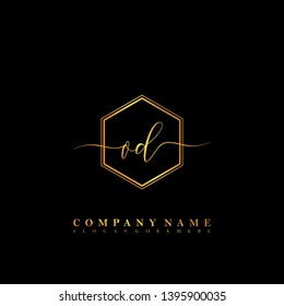 OD Initial luxury handwriting logo vector