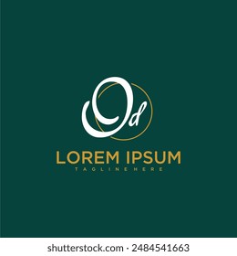 Monograma inicial OD para el logotipo de la belleza y del negocio