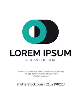 Letra od con diseño vector de logotipo de círculo