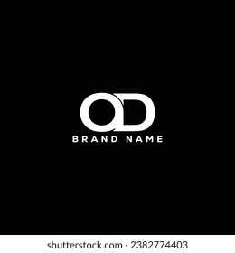 OD letter logo design on . OD creative initials letter logo concept. OD icon design. O D