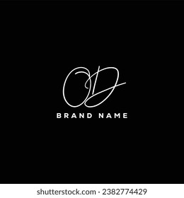 OD letter logo design on . OD creative initials letter logo concept. OD icon design. O D