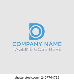 Diseño del logotipo de la letra OD. polígono OD, círculo, triángulo, hexágono, estilo plano y sencillo con el logotipo de la letra de variación en color blanco fijado en un tablero. Logo minimalista y clásico. Diseño del logotipo de la letra OD .