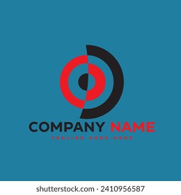 Diseño del logotipo de la letra OD. polígono OD, círculo, triángulo, forma, estilo plano y simple con el logotipo de la letra de variación de color blanco fijado en un tablero de dibujo. Logo minimalista y clásico. Diseño del logotipo de la letra OD .