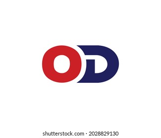 plantilla vectorial de diseño de logotipo de letras OD