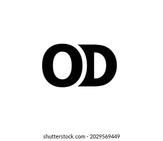 Logo-Design für OD-Buchstaben, Vektorgrafik-Vorlage