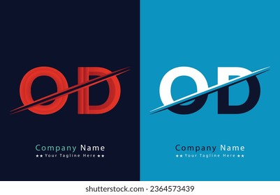 OD Letter Logo Template Illustration Design.