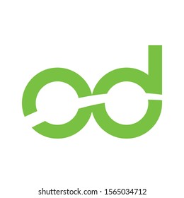 OD letter logo template vector icon design