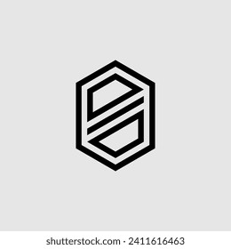 OD line geometric monogram with high quality professional design that will print well