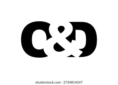 OD Logo Design in fett. Schwarz-weißes Identitätssymbol. Modernes Typografie-Emblem. Symbol für Unternehmensbranding. Minimale Geschäftsvorlage.