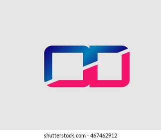 OD Logo. Vector Graphic Branding Letter Element
