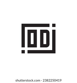 OD minimalist geometric symbol logo in high quality professional design that will print well across any print media