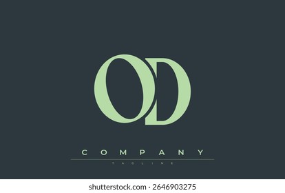 OD Modern Initials Logo Design. Branding logo with stylized initials showcasing bold design and modern aesthetic. Ideal for professional business branding or creative projects focusing on minimalistic