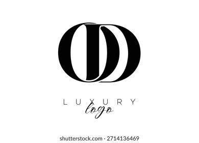 OD Serif Letter Monogram Typography Logo for Elegant Premium Branding Identity
