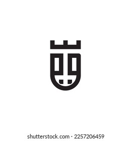 OD shield concept retro logo in high quality professional design that will print well across any print media