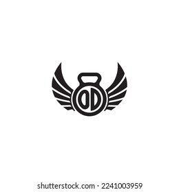OD simple fitness gym concept in high quality professional design that will print well across any print media