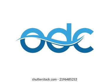 ODC Ocean Wave Initial Monogram Letter odc wave Logo Design Vector Template o d c Letter Logo Design