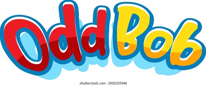 Odd Bob logo font design illustration