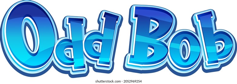 Odd Bob logo text design illustration